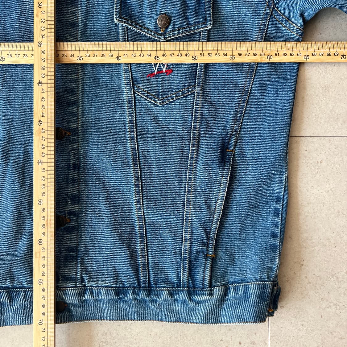 빈티지 90s WWF Stone Cold 데님 자켓 상품이미지7