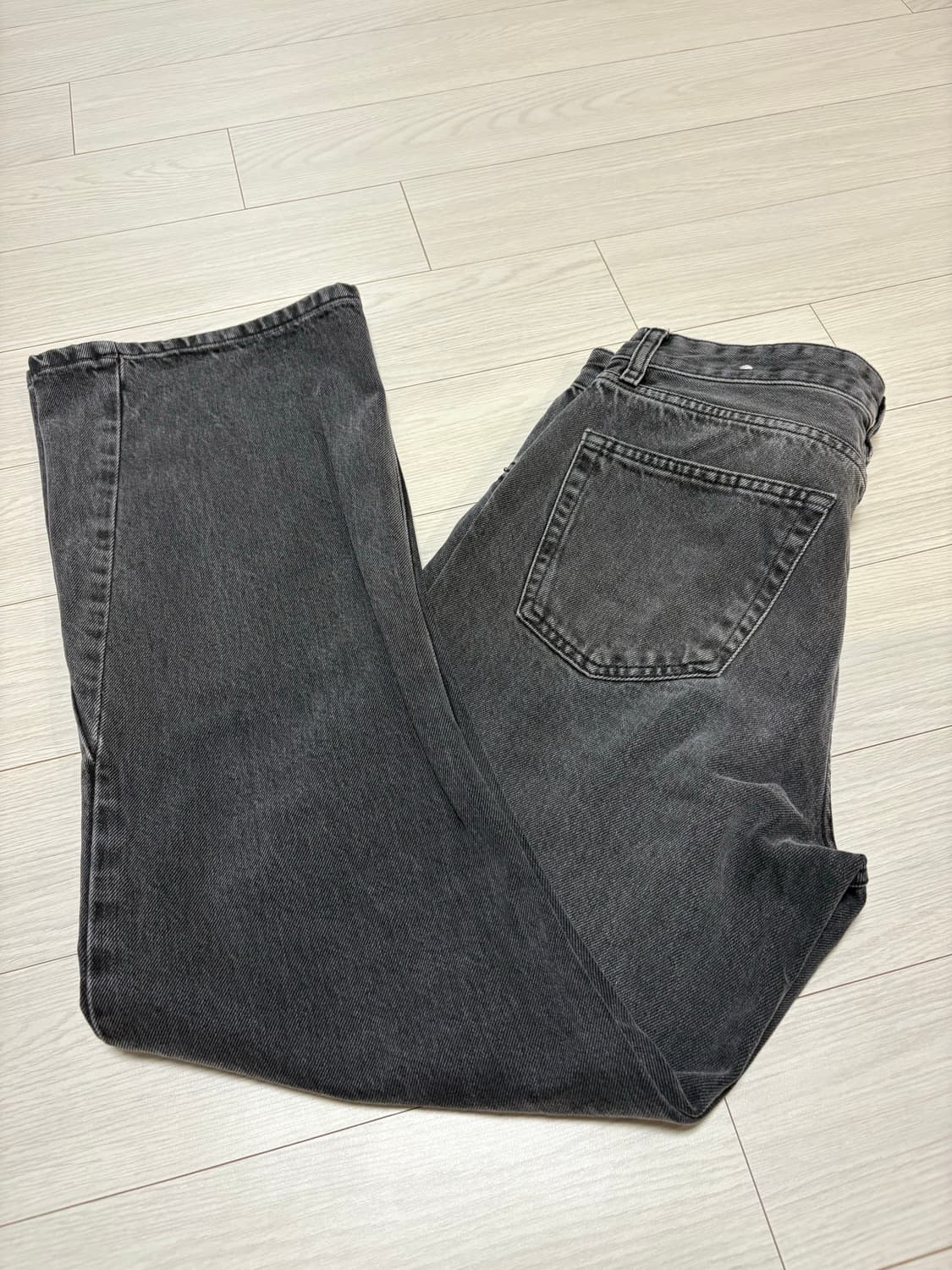 자라 플레어핏 부츠컷 블랙 워싱 데님 팬츠 31인치 상품이미지3