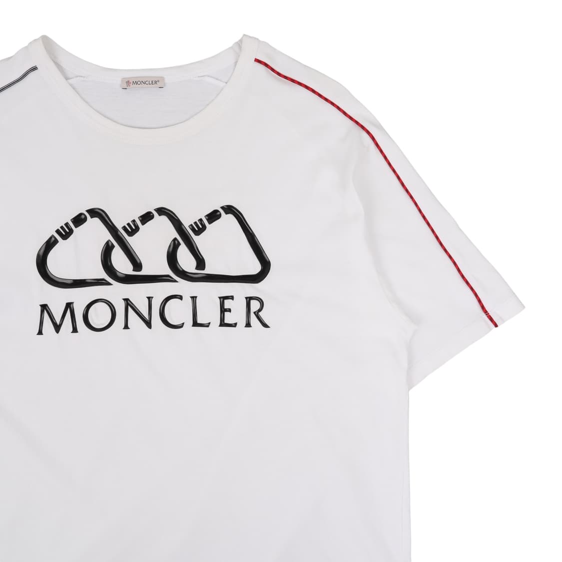 몽클레어 멀티 클립 로고 화이트 티셔츠 상품이미지2