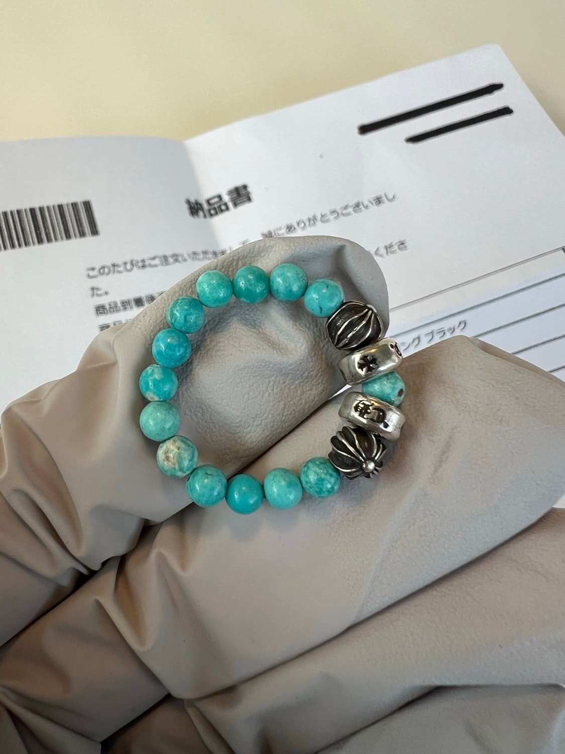 [ks16] 크롬하츠 4mm 터키석 비즈링 상품이미지2