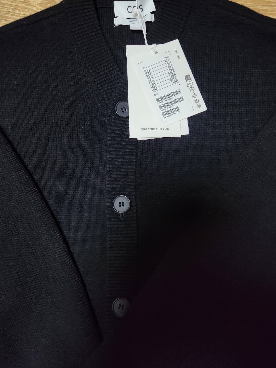 코스 레귤러핏 가디건 블랙 [S] 상품이미지2