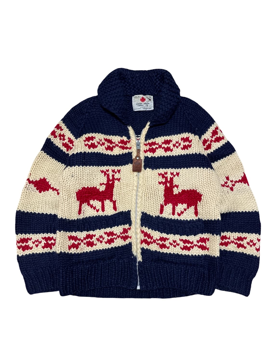 캐나다 헤비울 코위찬 니트 집업 상품이미지1