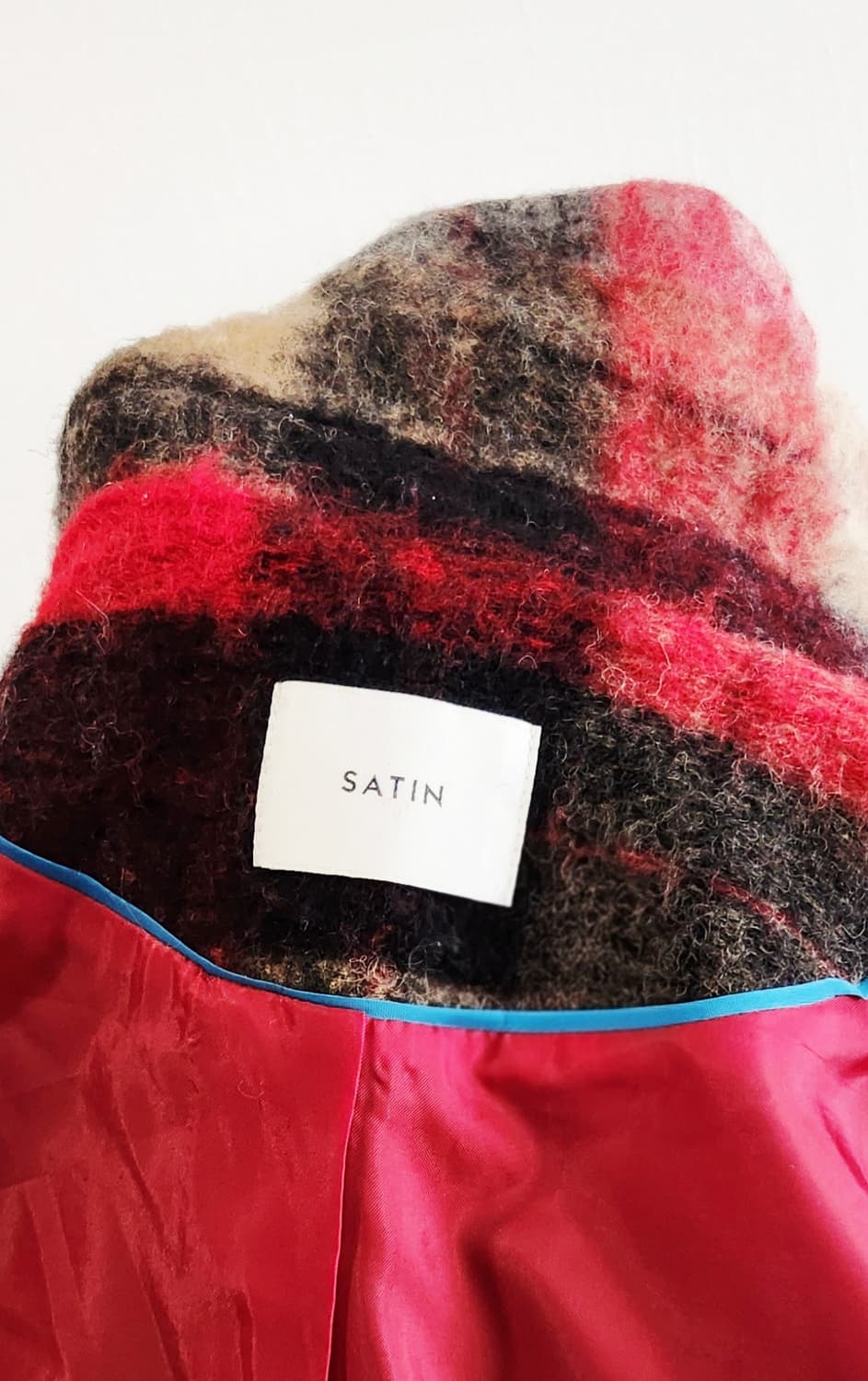 샤틴 레드 체크코트  상품이미지7