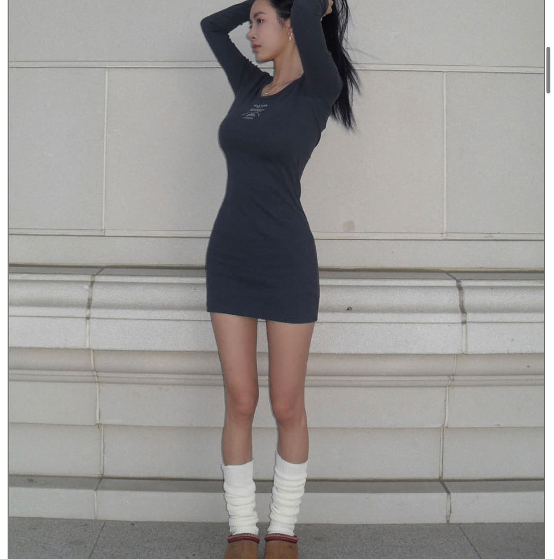 페일제이드 빈티지 네이비 미니 원피스 상품이미지3
