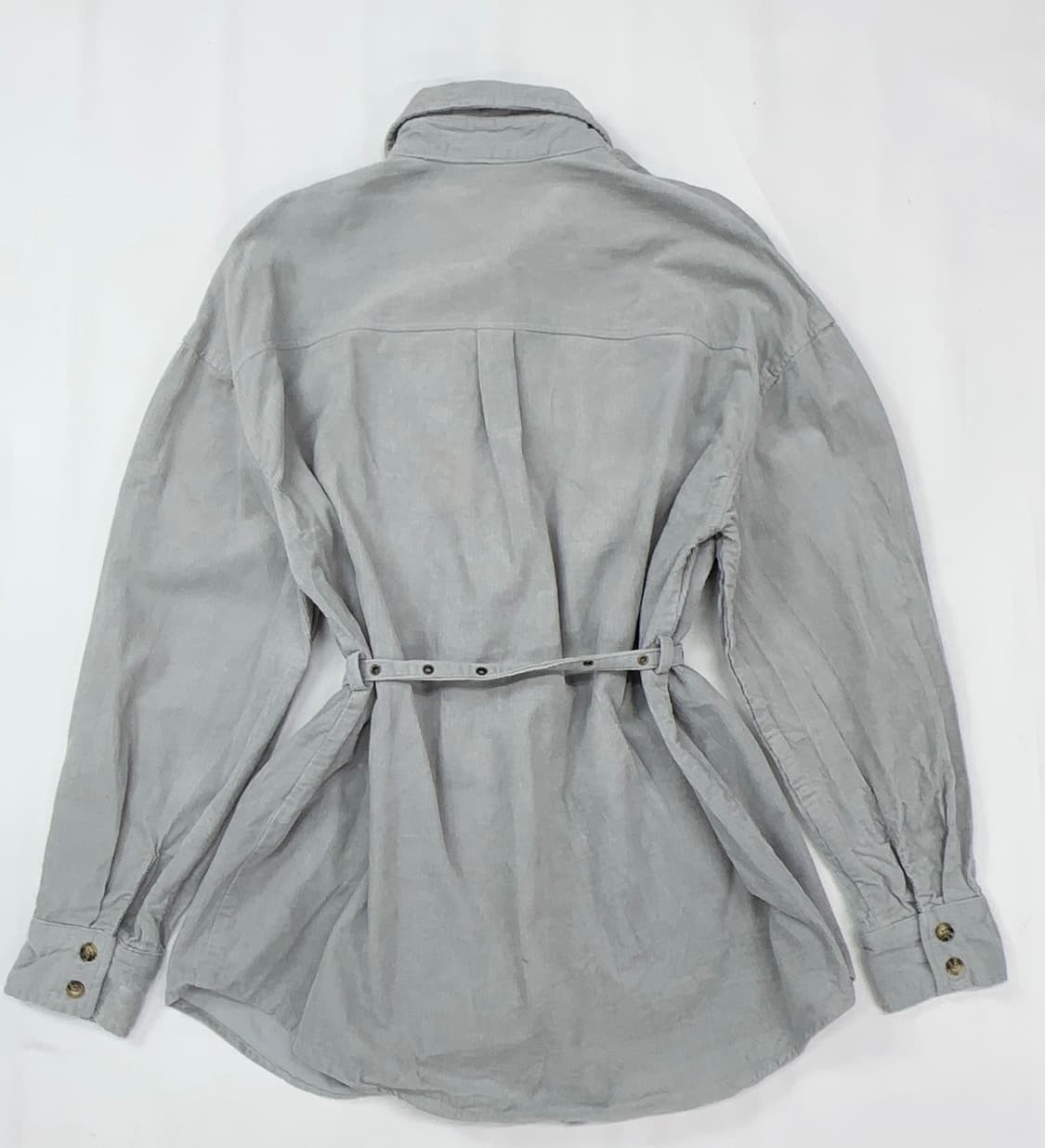 🩵에고이스트 스카이 블루 골덴 코듀로이 벨트 셔츠 🩵 베이직 아우터  상품이미지3