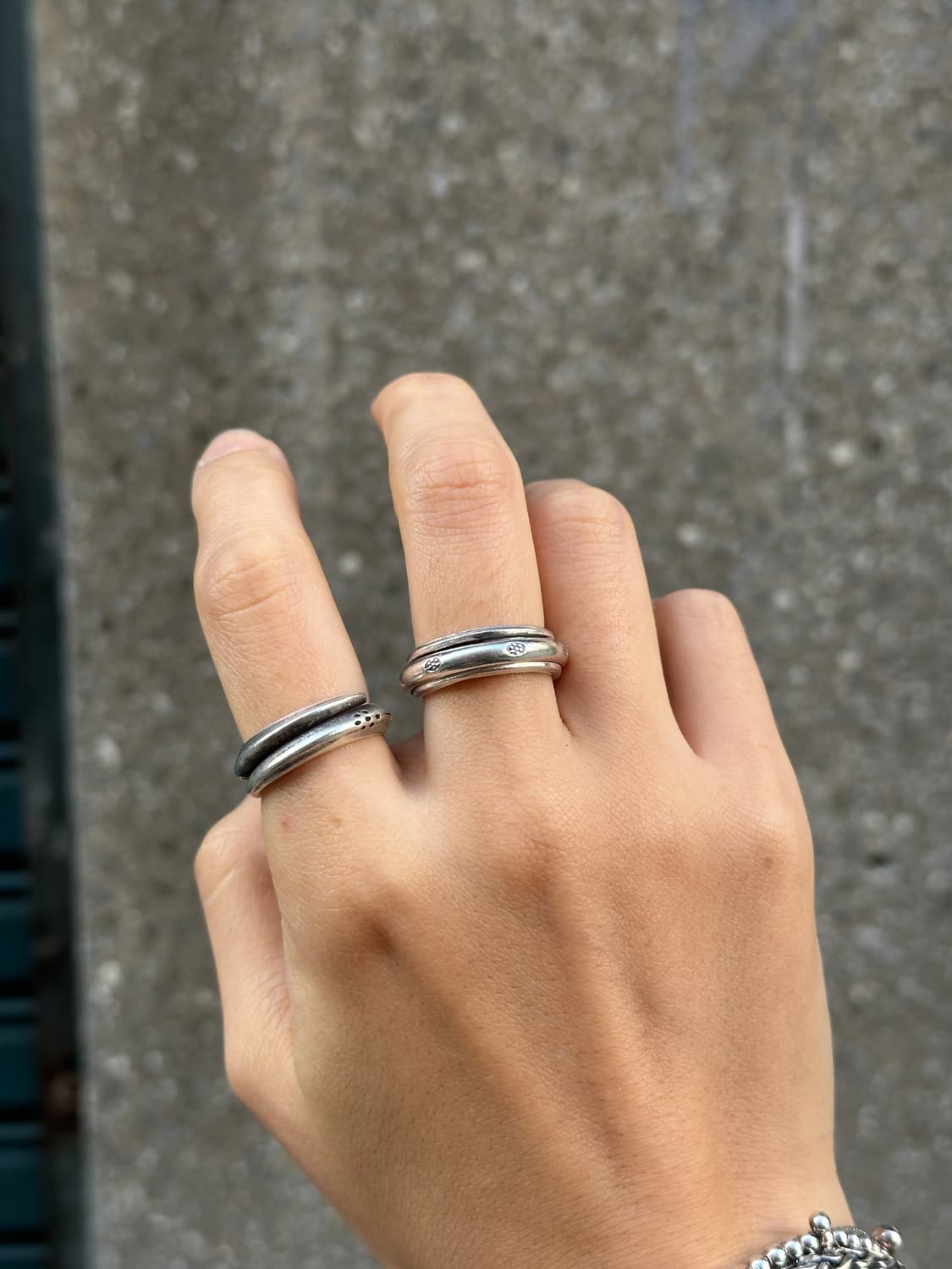 Quiet Motion Band Karen Silver Ring 상품이미지5