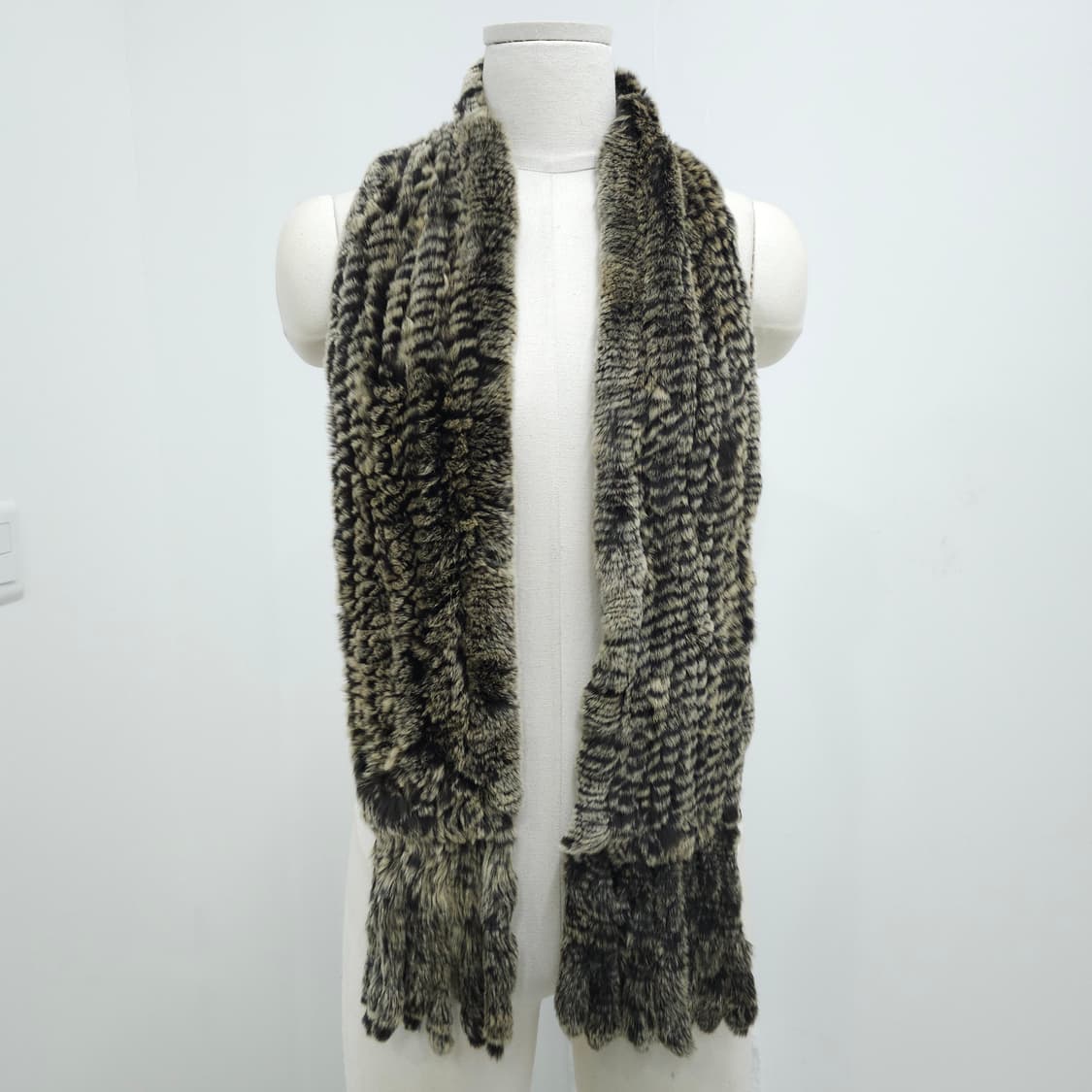 렉스 래빗퍼 니팅 롱 머플러 상품이미지2