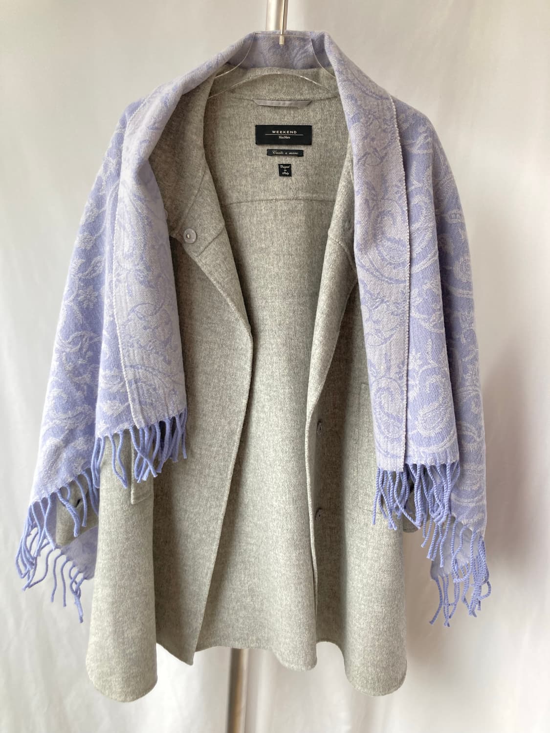 정품) 에트로 페이즐리 울100 무릎담요 겸 숄 라벤더 거의새거 상품이미지1