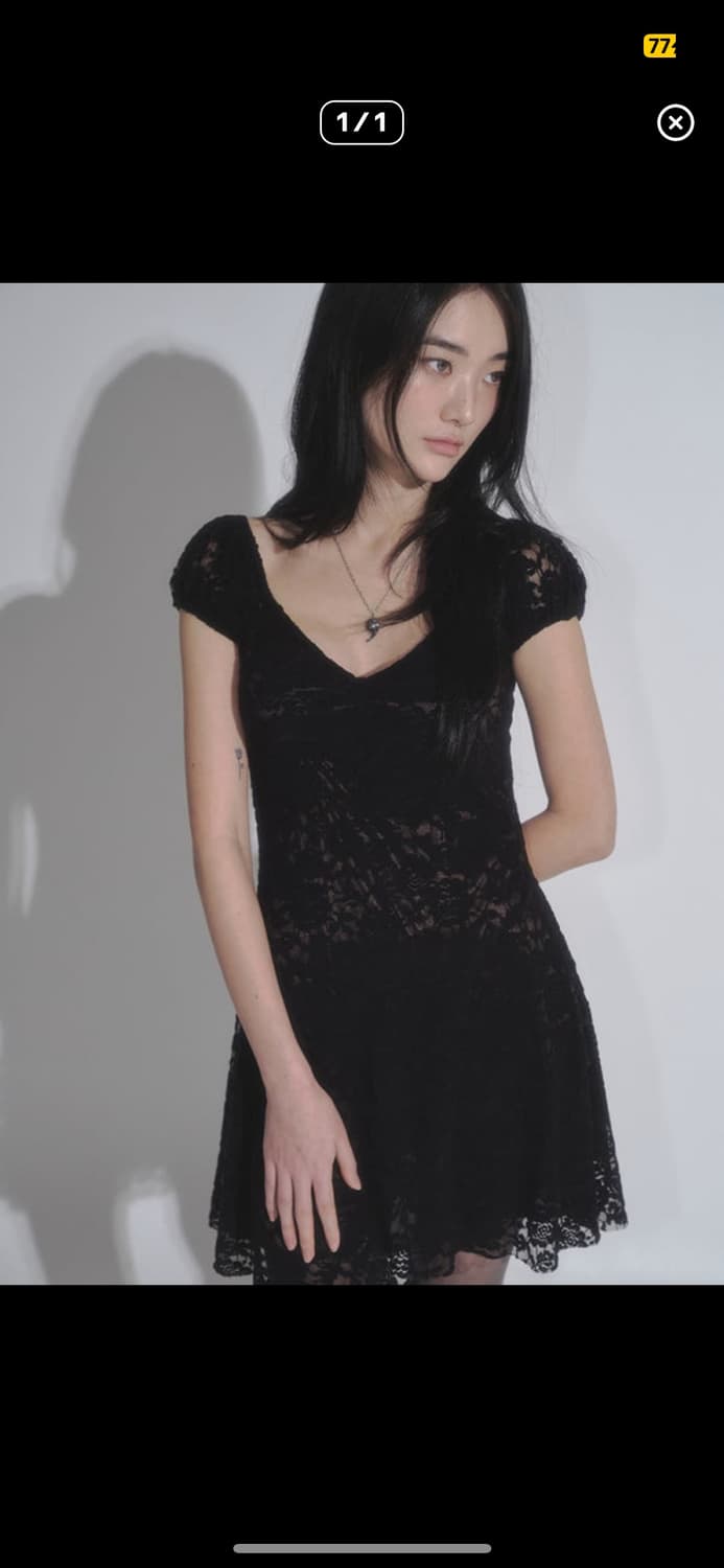 애즈온 플로라 레이스 퍼프 원피스 상품이미지1