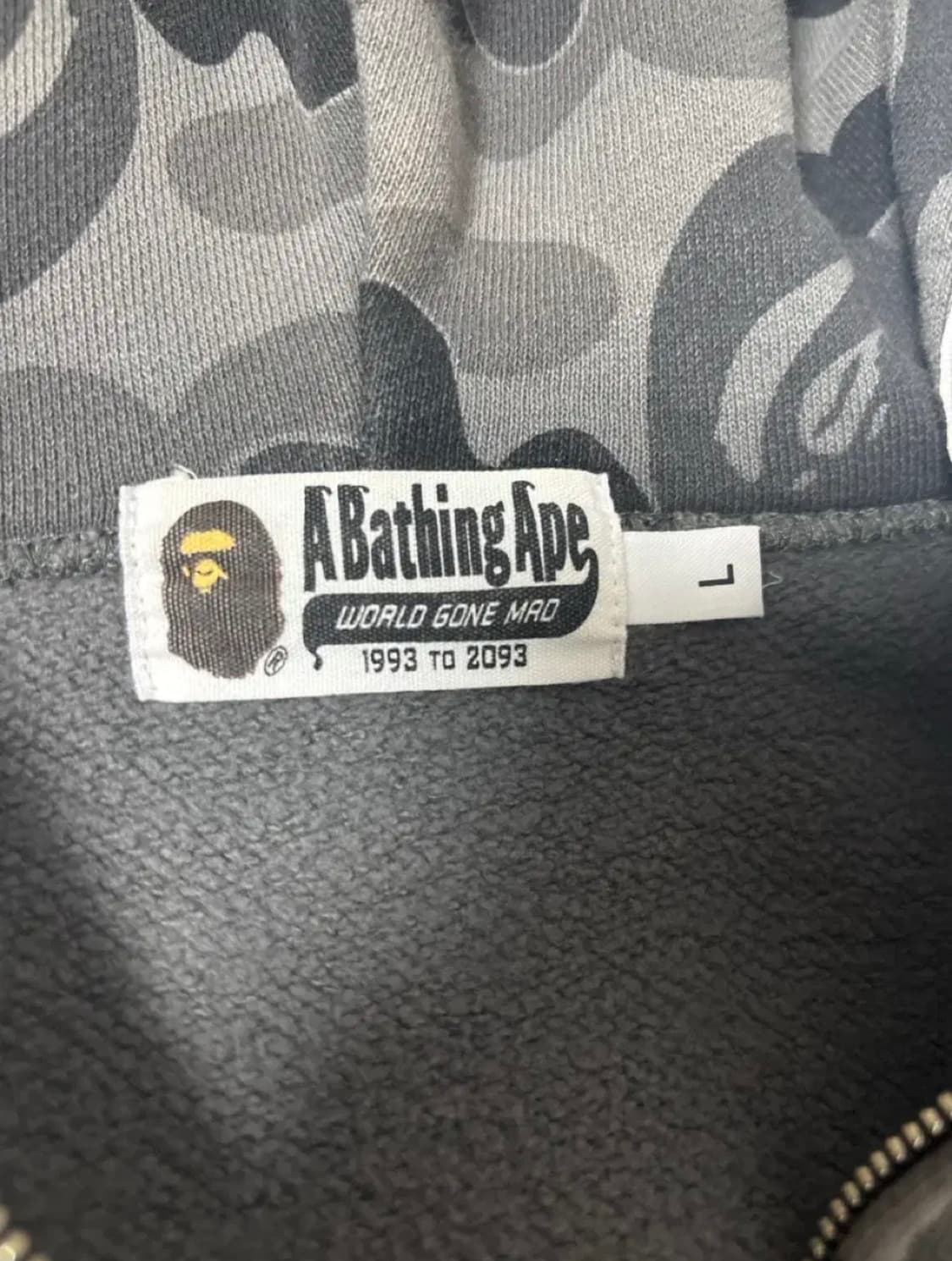 베이프 테이프 후드 흑계 L 정품 팝니다  상품이미지3