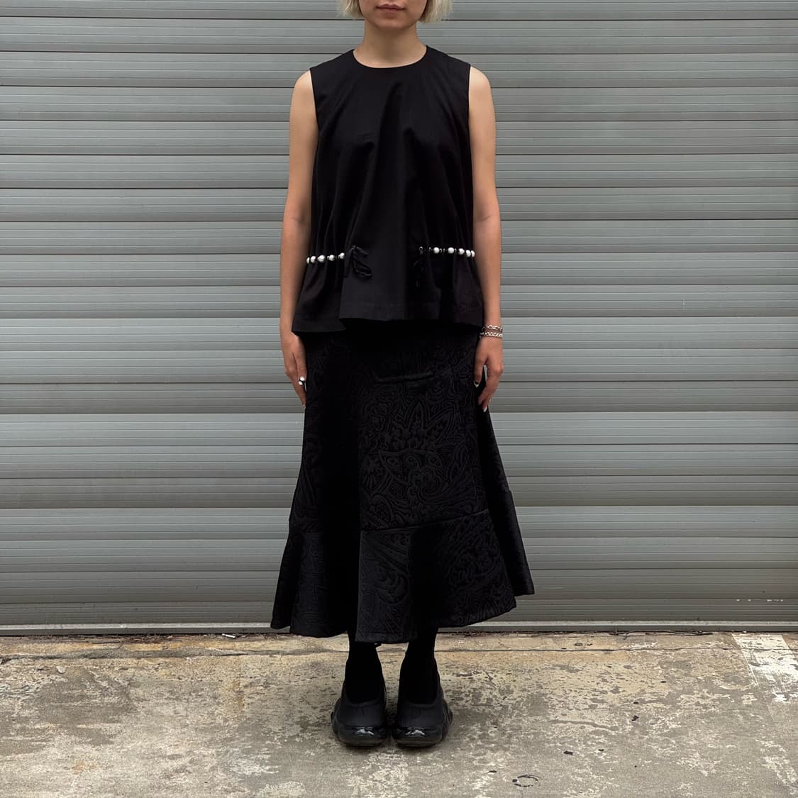 Pearl Beads Black Vest 상품이미지8
