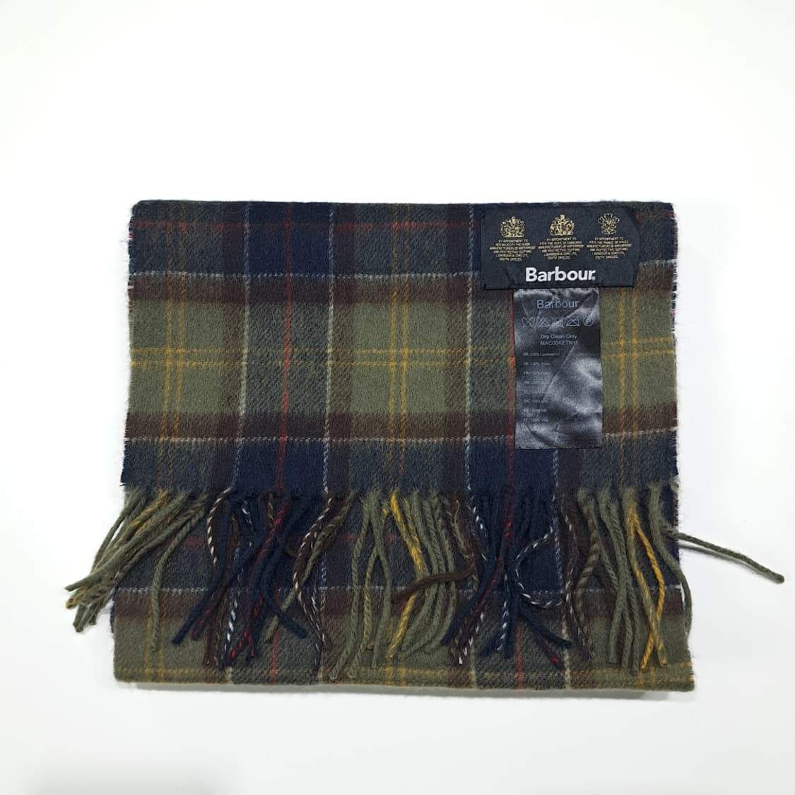 MX578 바버 램스울 클래식타탄 올리브 머플러 목도리 상품이미지6