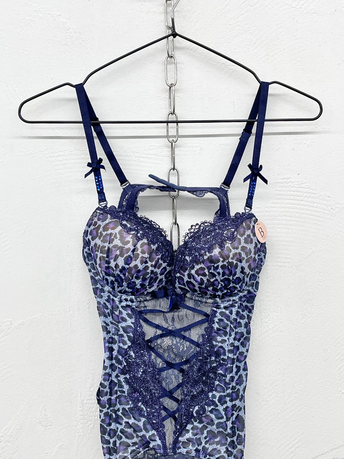 에블린 갸루 레오파드 가터 코르셋 상품이미지5