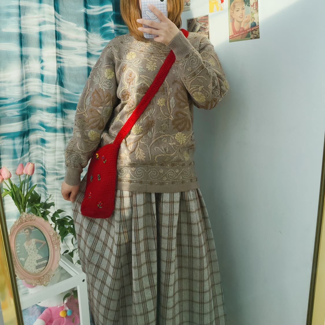 플라워 자수 빈티지 니트 상품이미지3