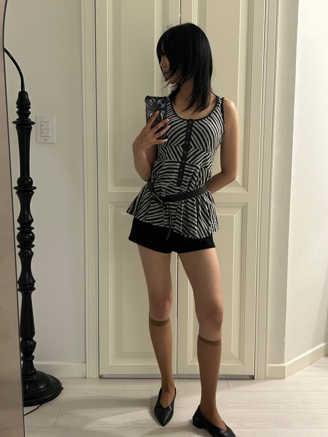 Stripe Button Sleeveless / 빈티지 나시 상품이미지1