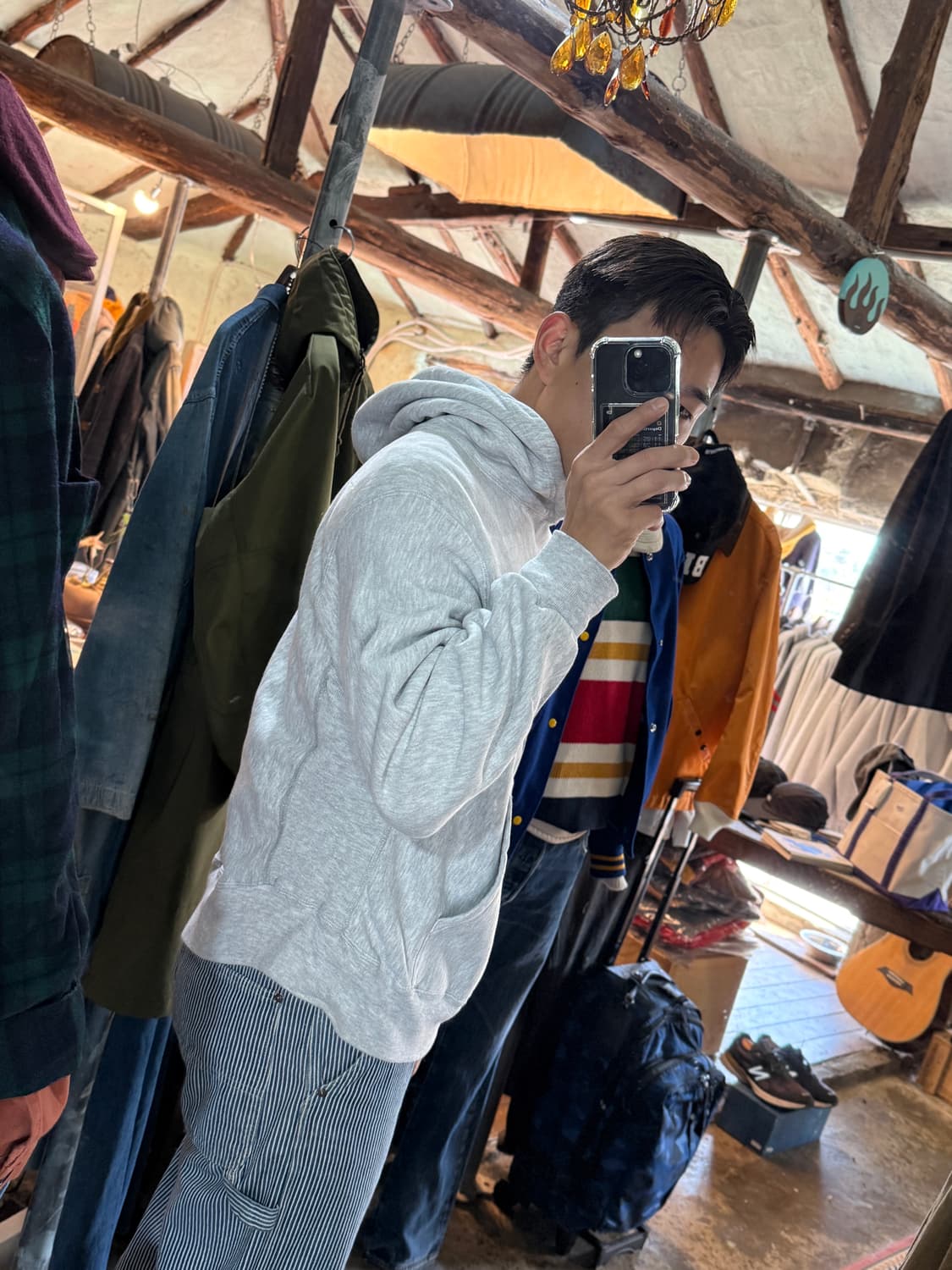 MVP Sport 리버스위브 네이비 프린팅 후디 스웻 상품이미지4