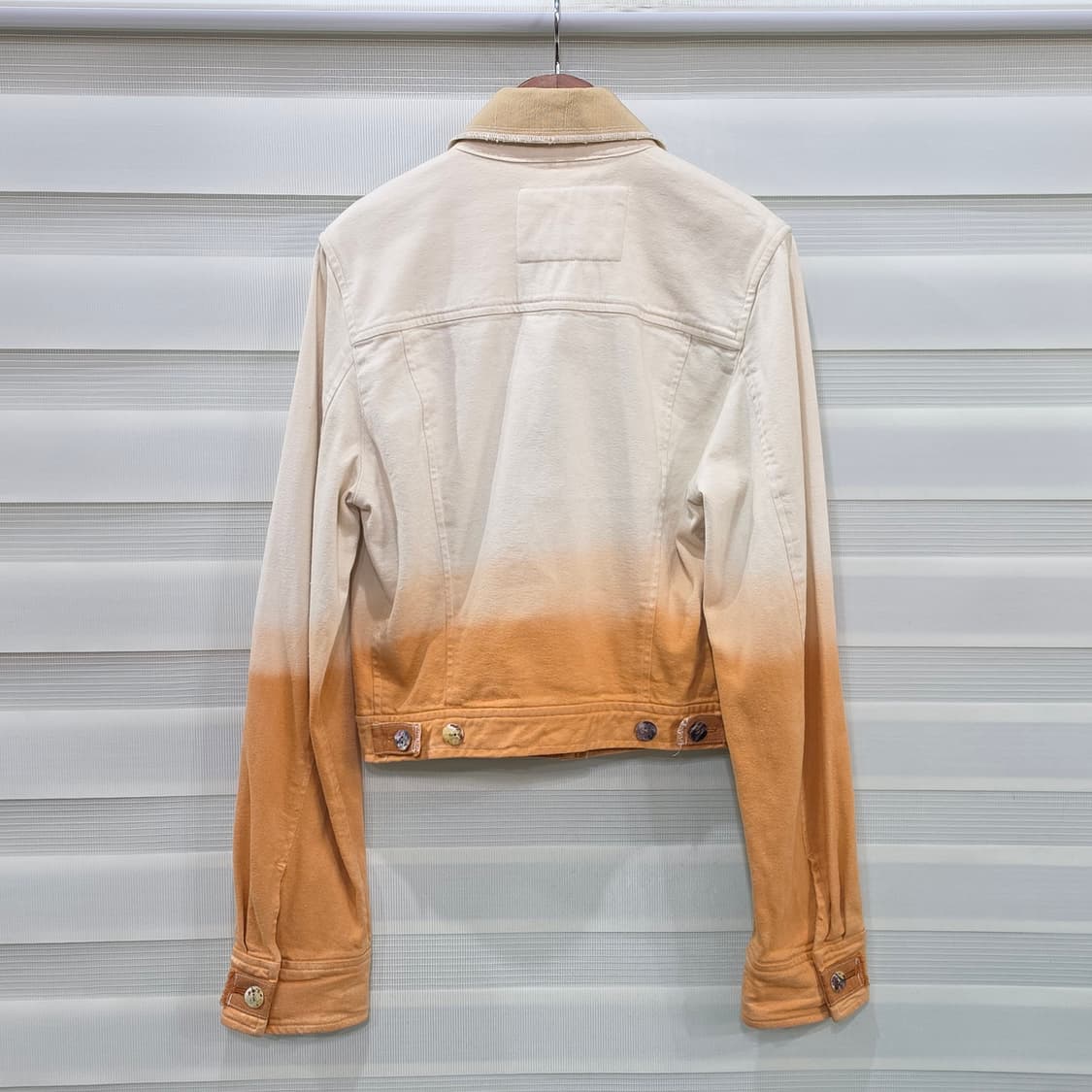 츠모리 치사토 배색 데님 크롭 자켓- 우먼M 상품이미지5