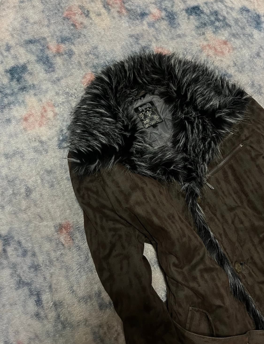 Spinash 00s archive leopard trimming fur 상품이미지2