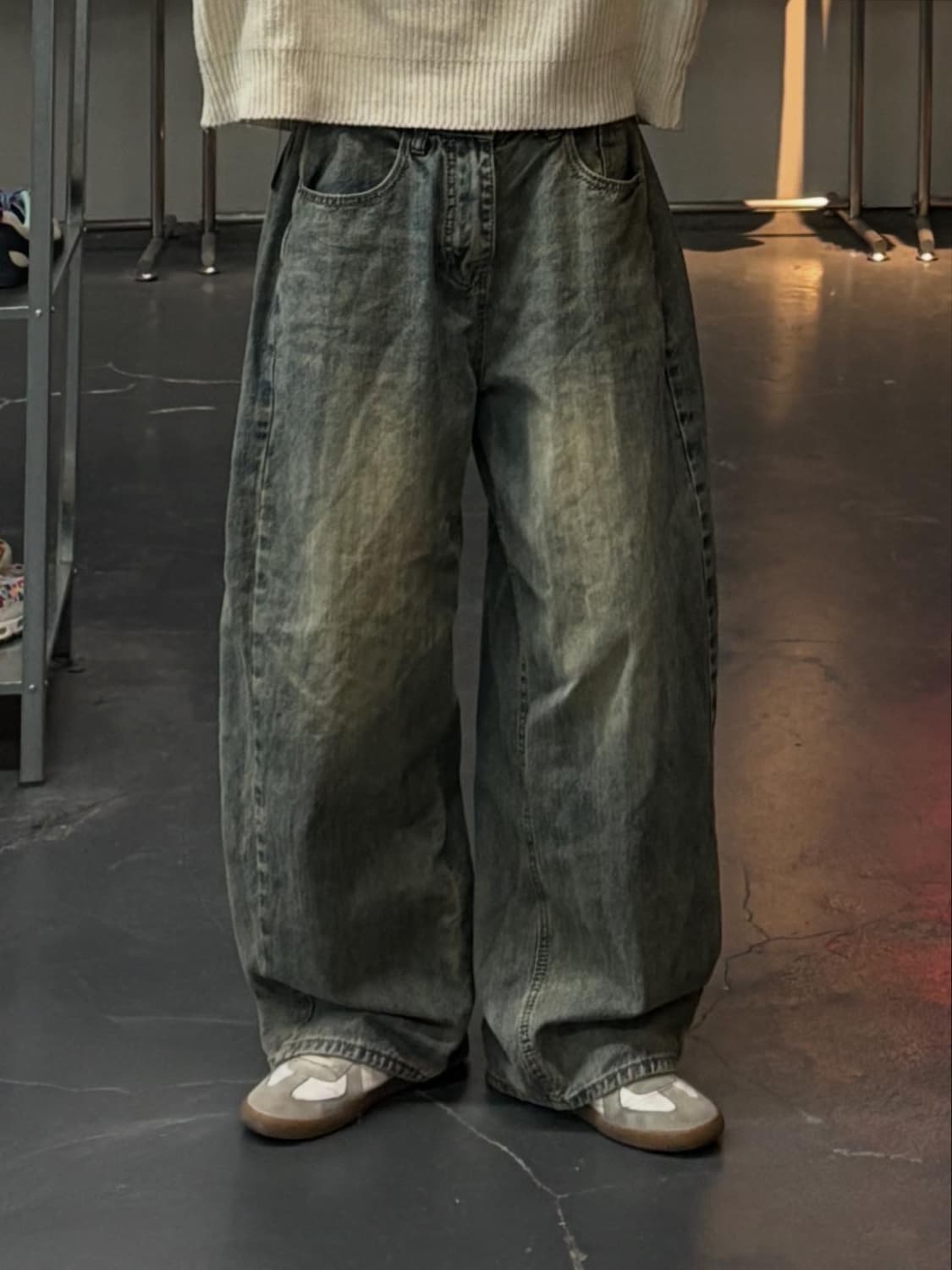 에스빈 빈티지 워싱 와이드 데님팬츠 A3478 상품이미지1