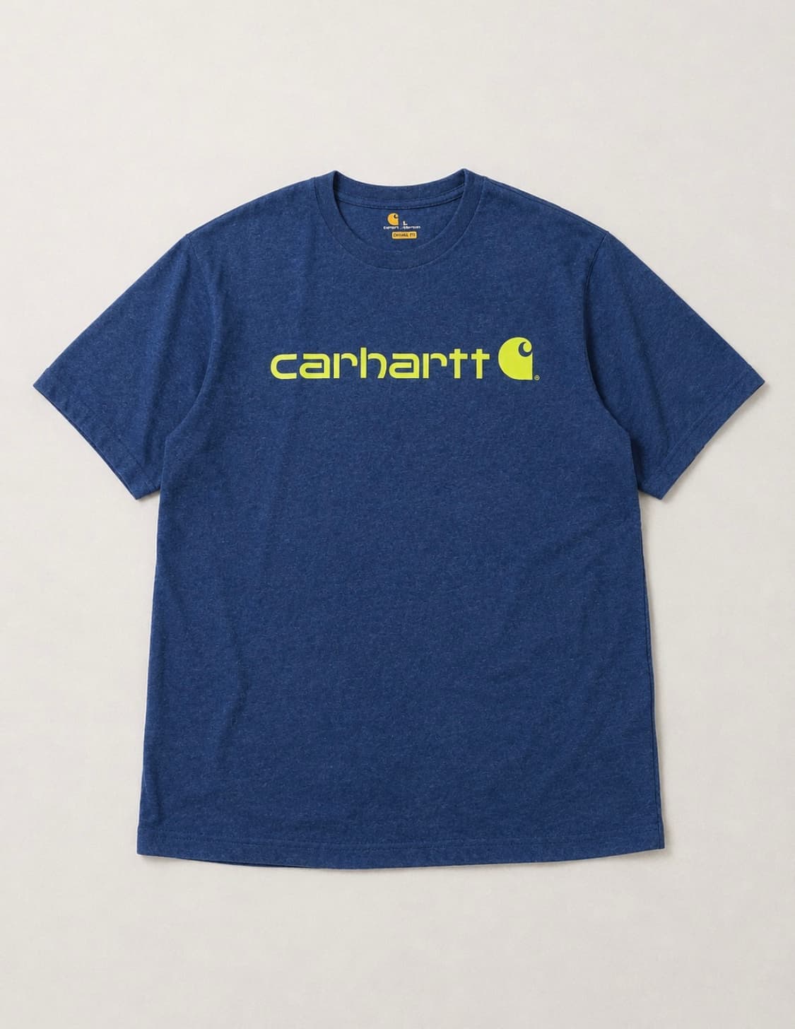 Carhartt 칼하트 빅로고 네이비 라운드 반팔  상품이미지1