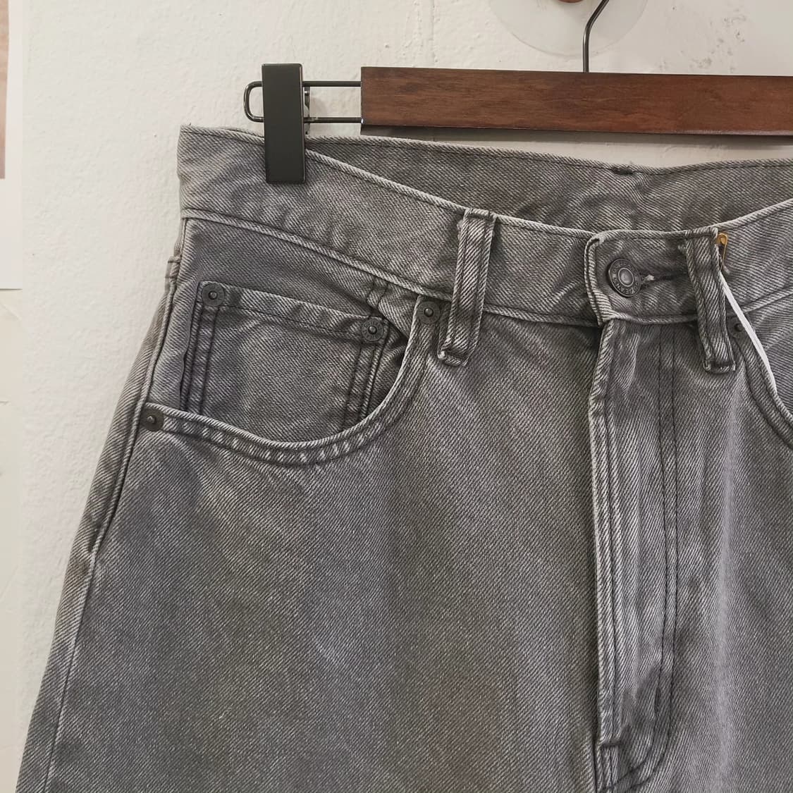 GU 빈티지 그레이 배럴팬츠 상품이미지3