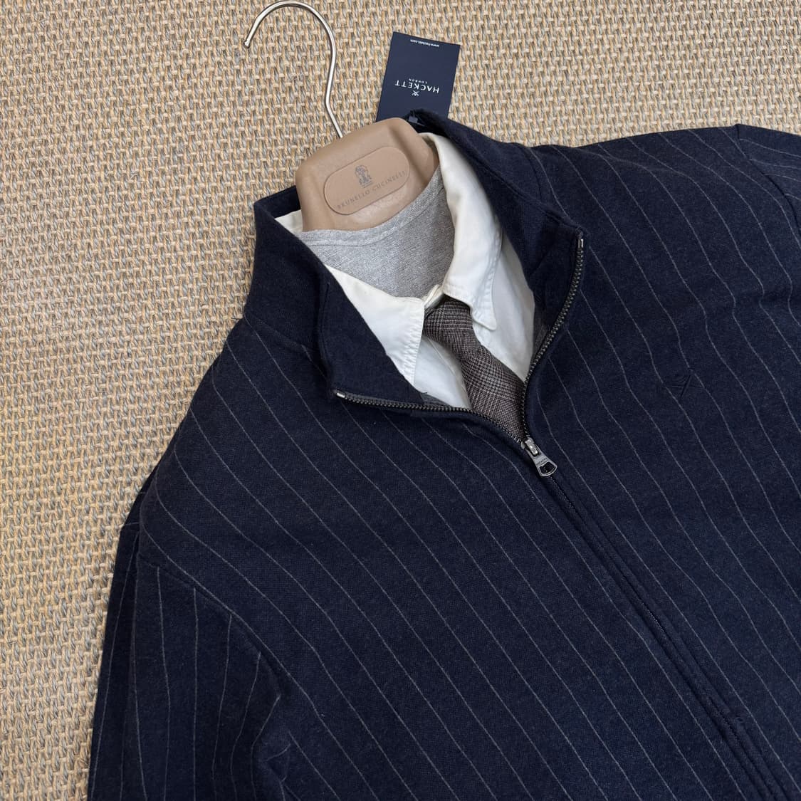 Hackett London 최고급 핀스트라이프 트랙 수트 자켓  상품이미지8