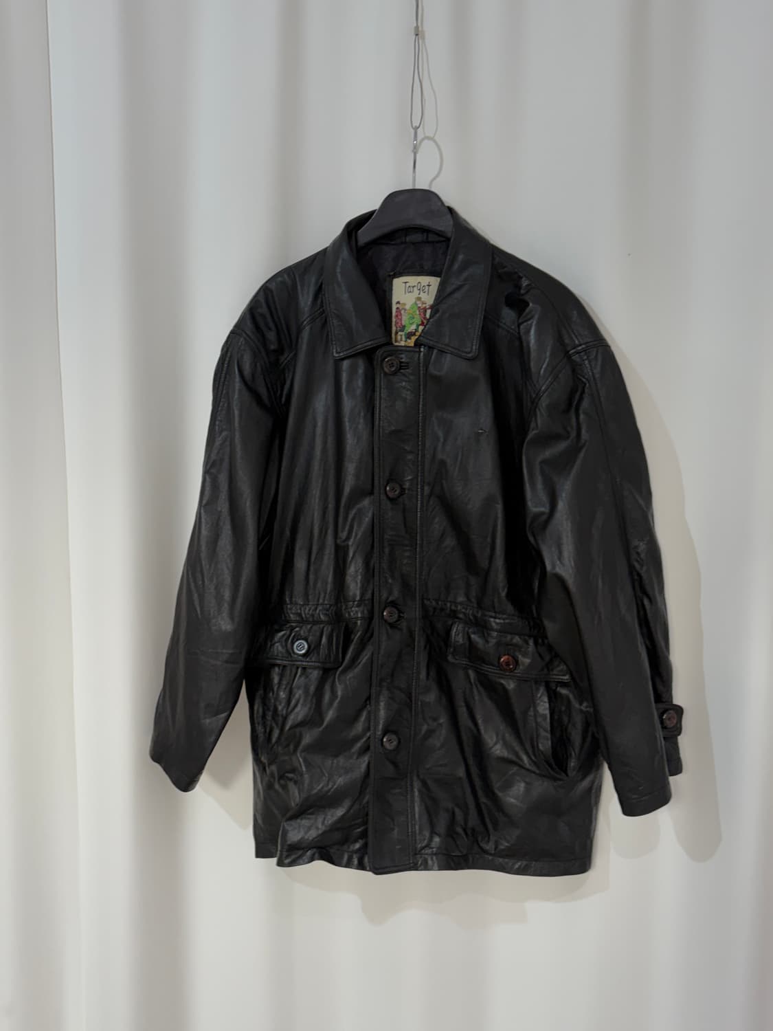  vintage lamb leather car coat  상품이미지1