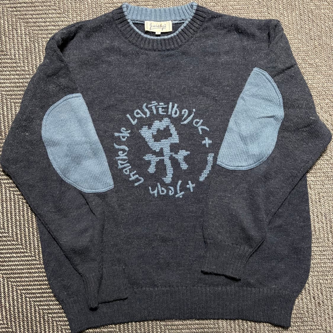 90s 장 샤를르 드 카스텔바작 빈티지 네이비 스웨터(L) 상품이미지1