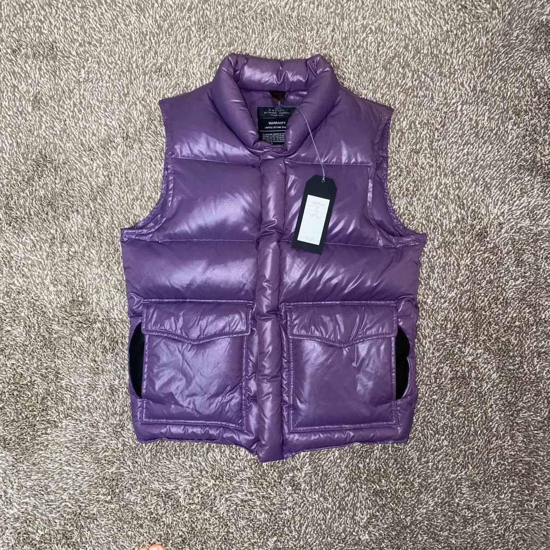 언유즈드 패딩 유광 베스트 상품이미지1