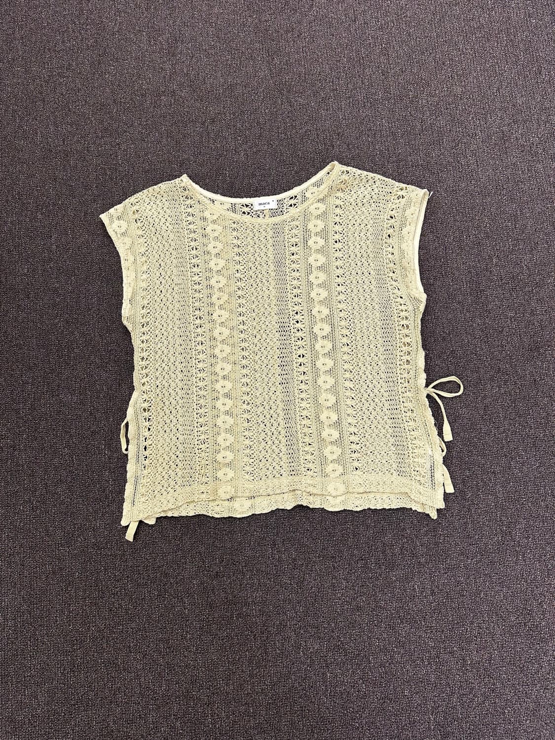 M)maca vintage 여성 펀칭 그물 니트 상품이미지2