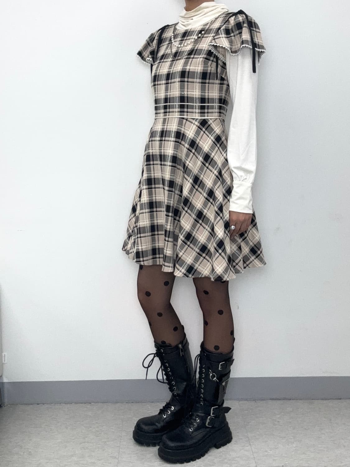 빈티지 연핑크 반팔 원피스 상품이미지6