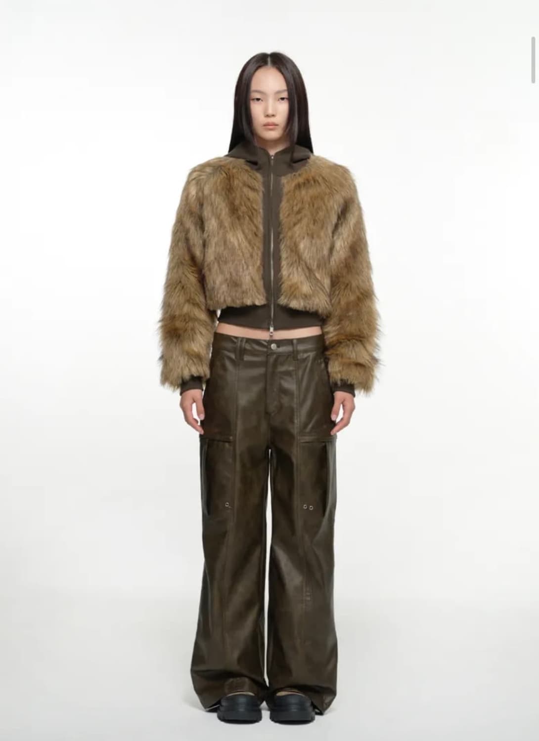 (새상품) 나체 퍼자켓 카키브라운 1 사이즈  상품이미지1