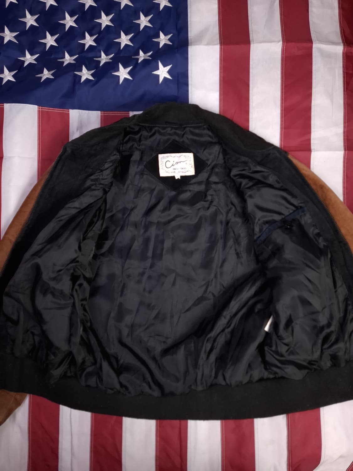 MARIOGIO ALEXIO 리얼 스웨이드 배색 자켓 상품이미지6