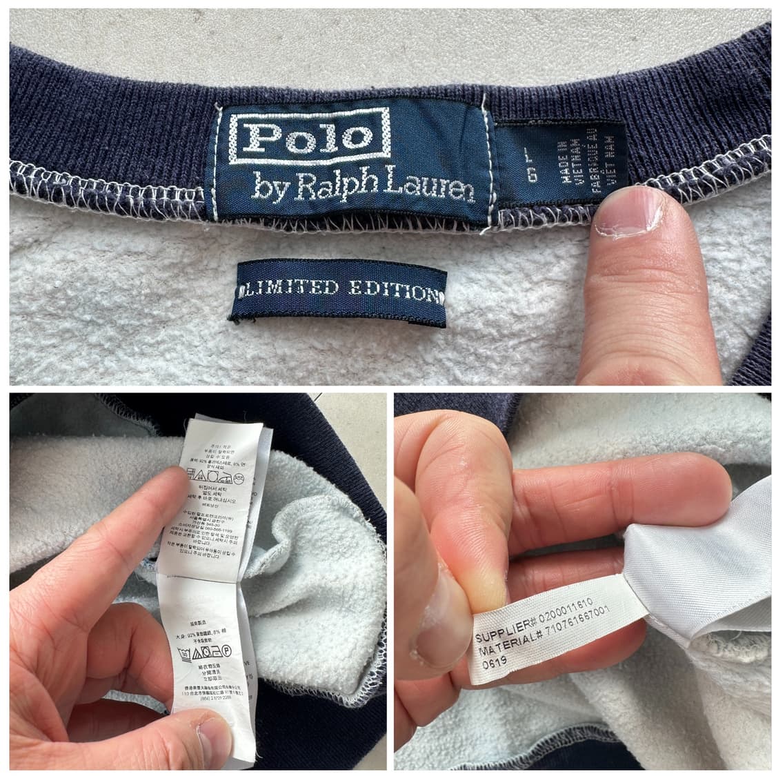 리미티드 폴로 랄프로렌 인디고 스테디움 P-WING 맨투맨 L 상품이미지5