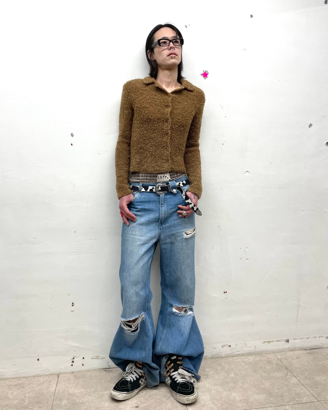 Brown fur cropped shirt jacket  상품이미지6