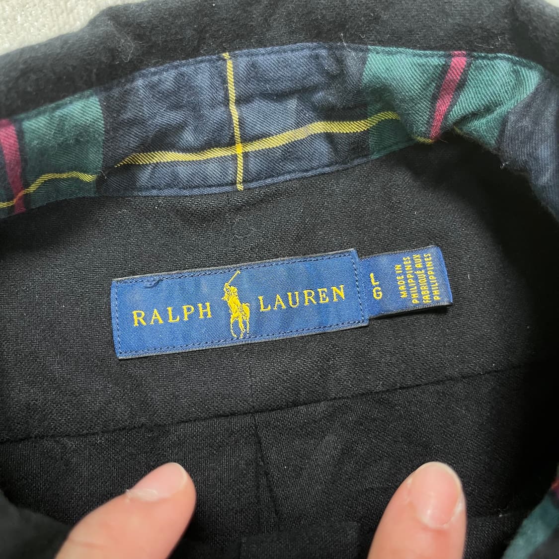 100 폴로랄프로렌 신형 코튼 블랙 와이셔츠 상품이미지4