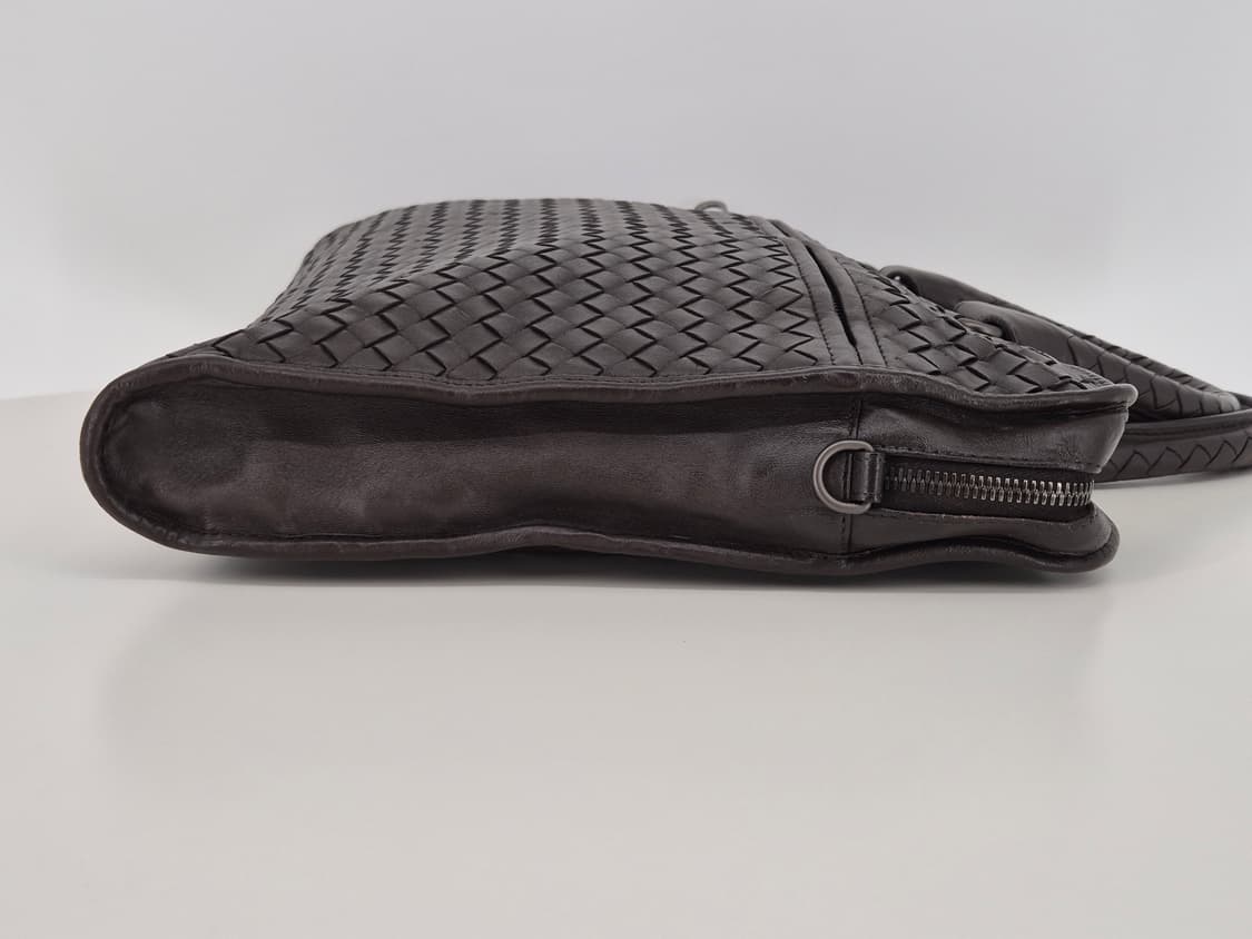 보테가베네타 인트레치아토 브리프케이스 다크브라운컬러 상품이미지4