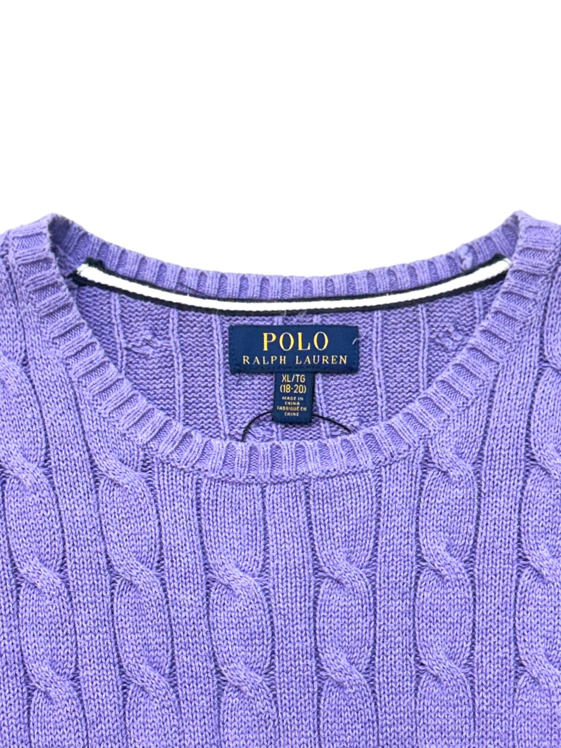 Polo 폴로 랄프로렌 라벤더색상 케이블 니트 상품이미지6