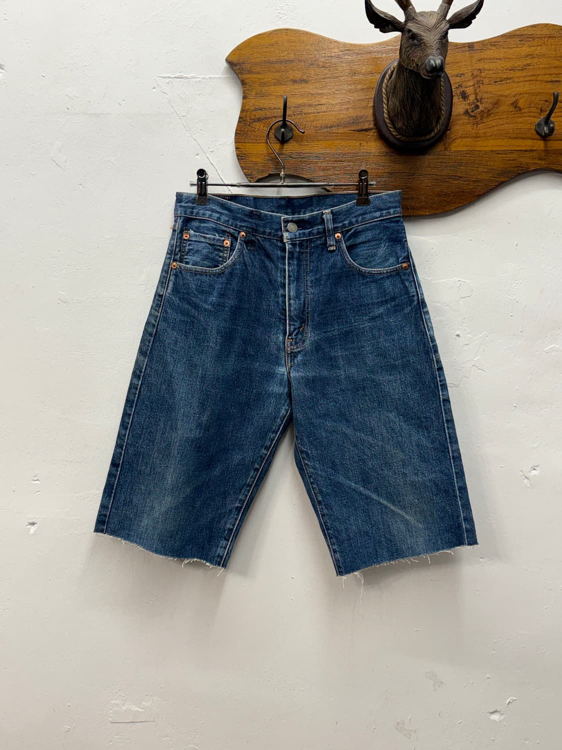 90s Japan Levi's 502 Selvedge Denim Shor 상품이미지4