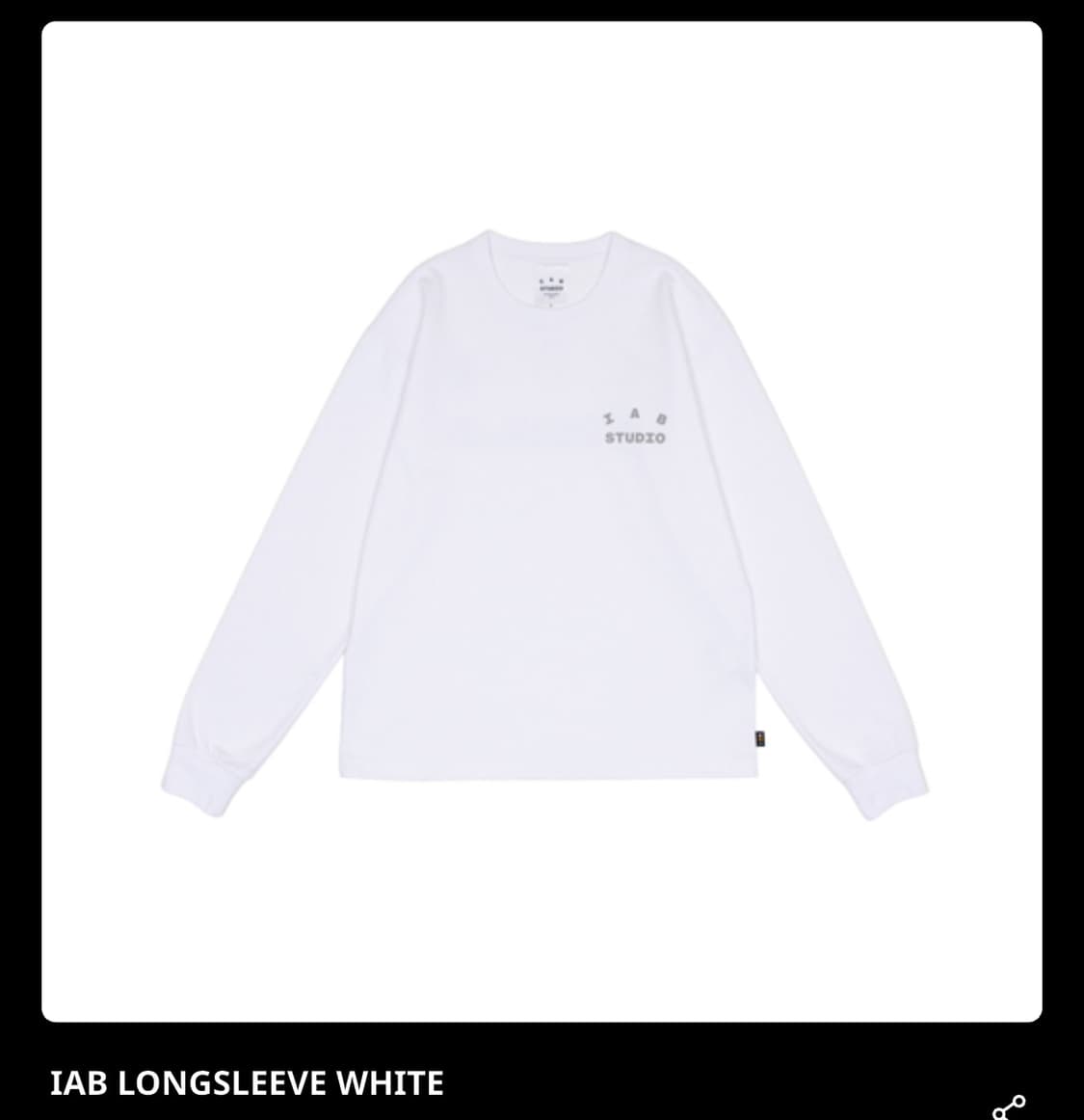 iabstudio longsleeve white 26ss 상품이미지1