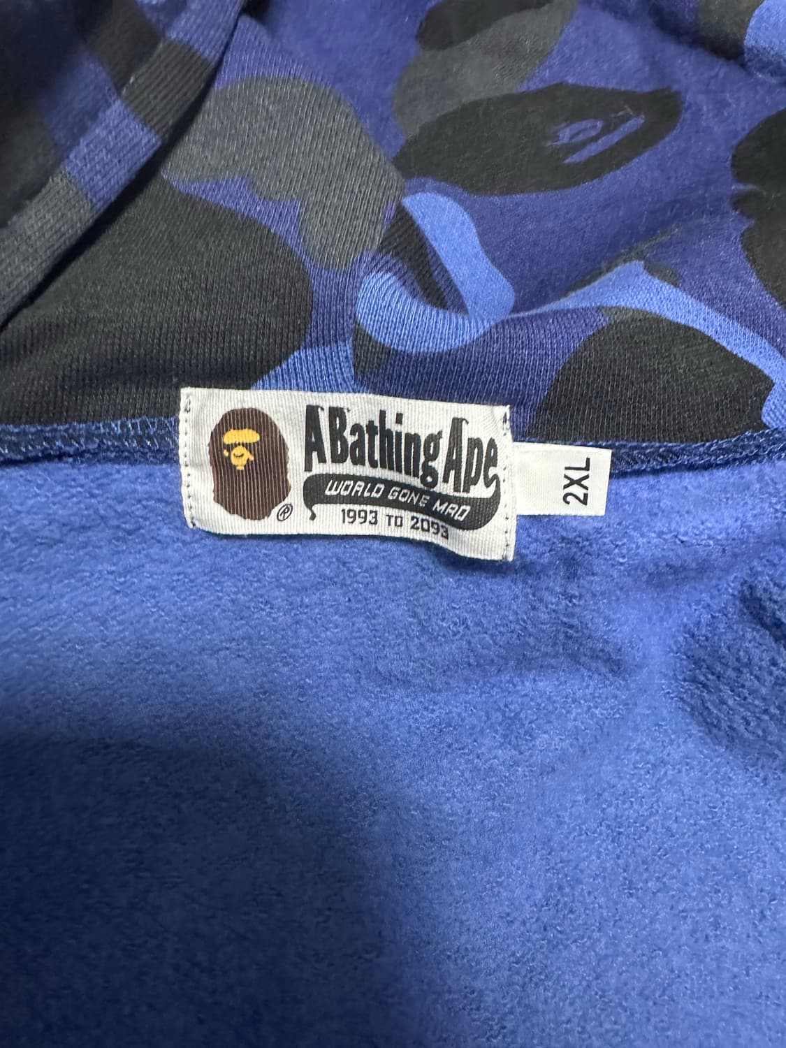 베이프 샤크후드 블루 2xl 상품이미지3