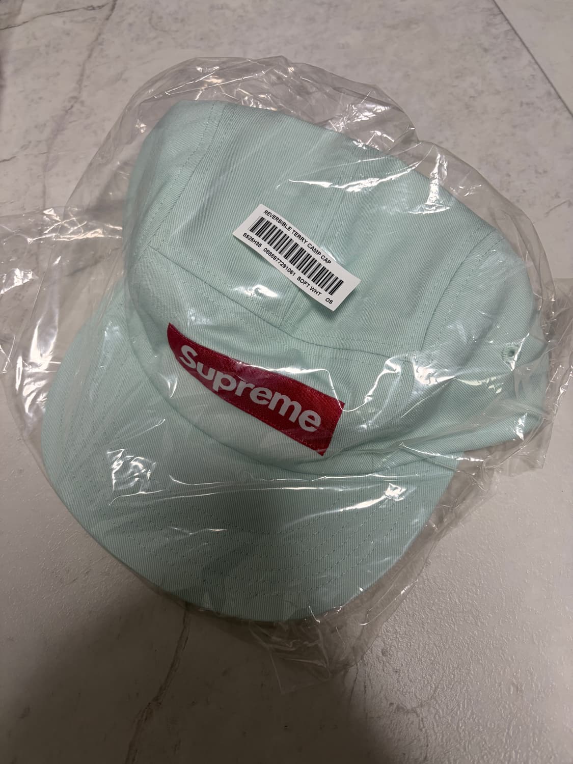 슈프림 리버시블 테리 캠프캡 화이트 - 25SS 상품이미지3