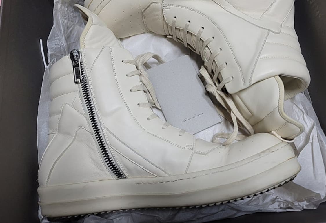 [구매] 릭오웬스 지오바스켓 밀크블랙/밀크 42 상품이미지2