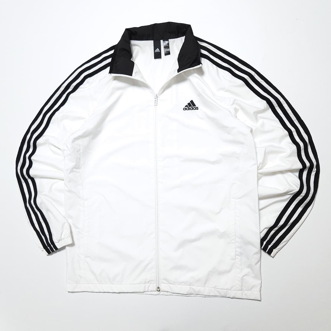 아디다스 3S 우븐 바람막이 자켓 화이트 상품이미지1