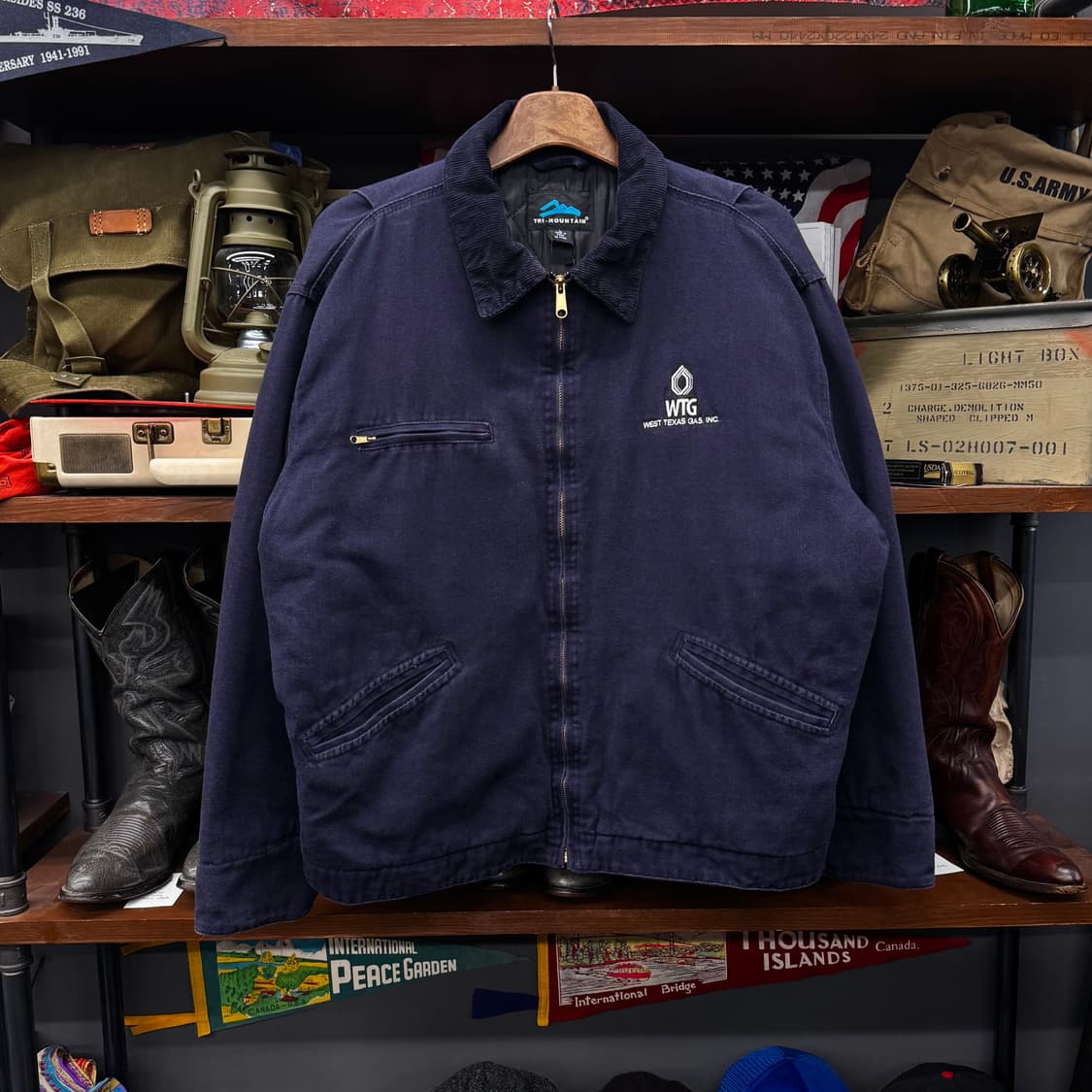 90s 트라이마운틴 퀼팅 라이닝 헤비 캔버스 디트로이트 워크 자켓 상품이미지1