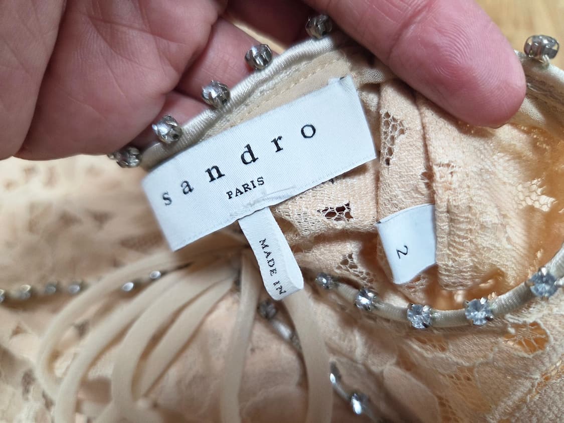 산드로(sandro) 쥬얼리 레이스블라우스 55-66 상품이미지7