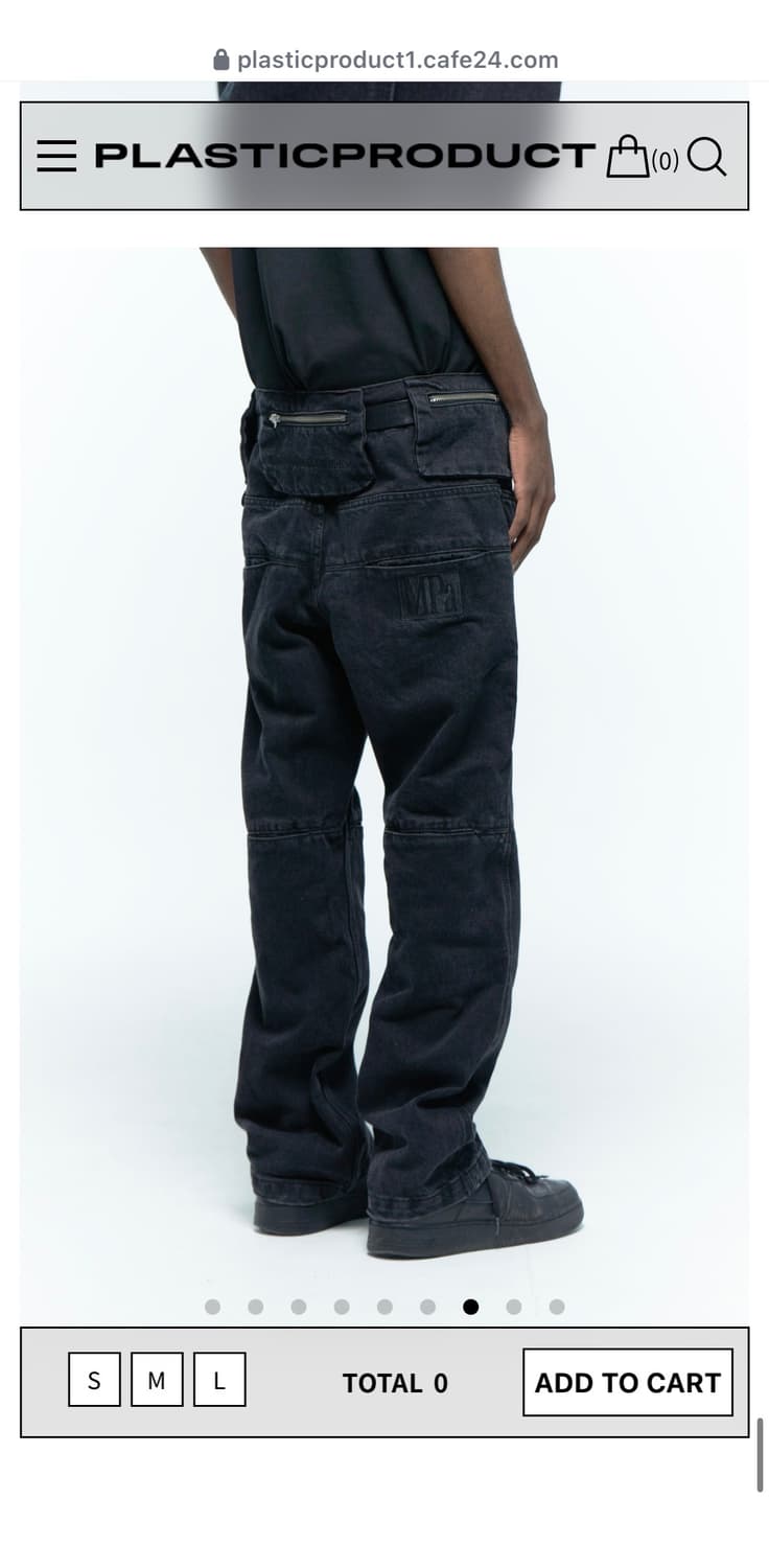 (M) 플라스틱 프로덕트 MPa 백 팬츠 블랙 (BAG PANTS) 상품이미지1