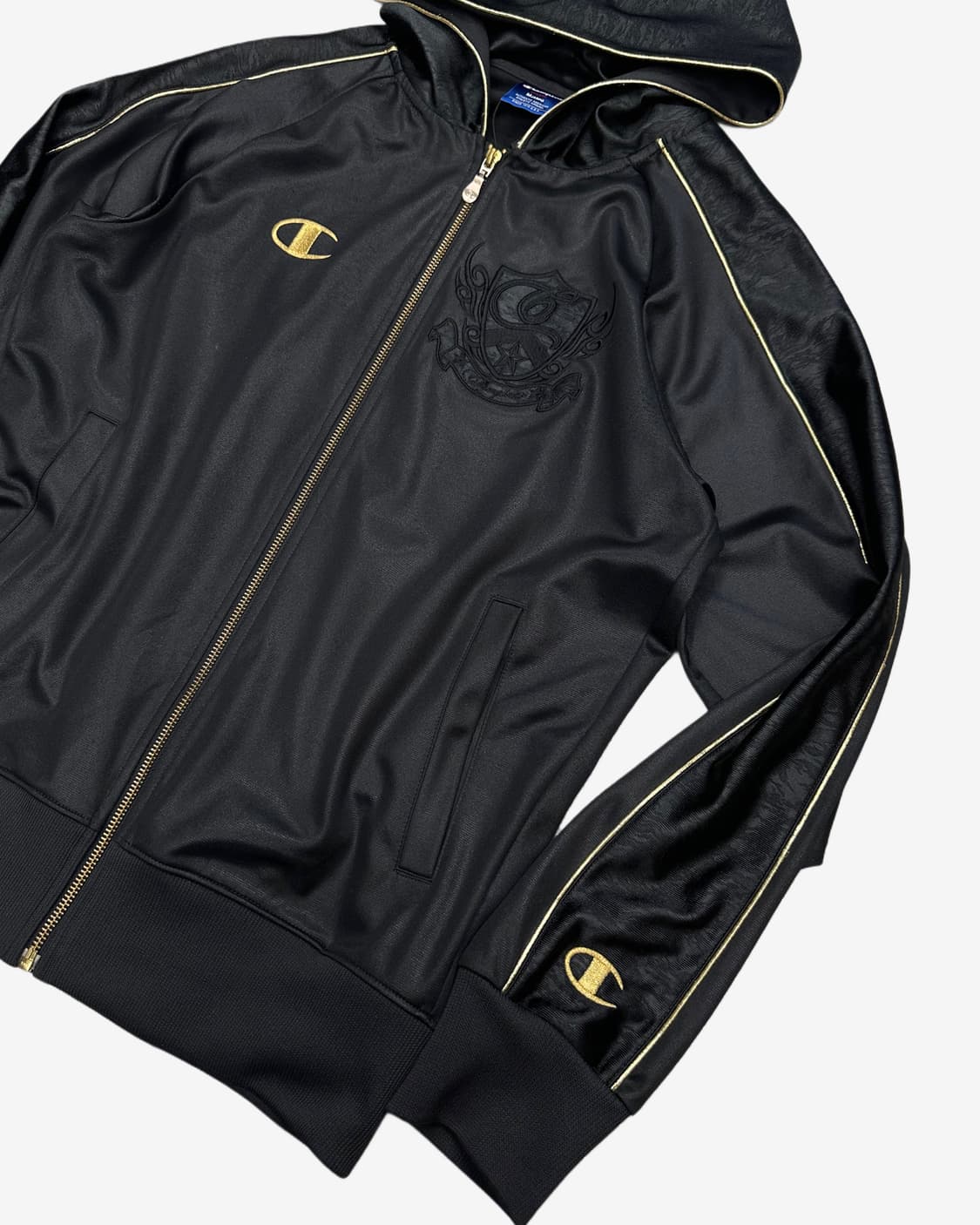 CHAMPION logo black hood jersey 상품이미지3