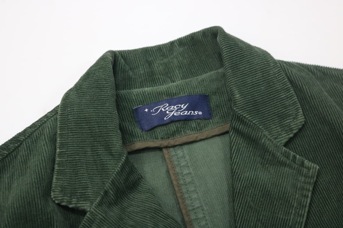 Racy Jeans 빈티지 딥그린 코듀로이 테일러드 자켓 (S) 상품이미지5
