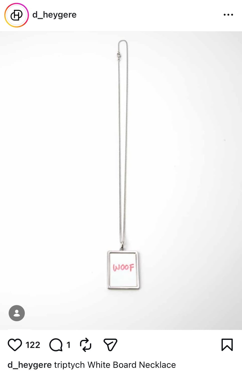 D'heygere Whiteboard Necklace 화이트보드 목걸이 상품이미지5